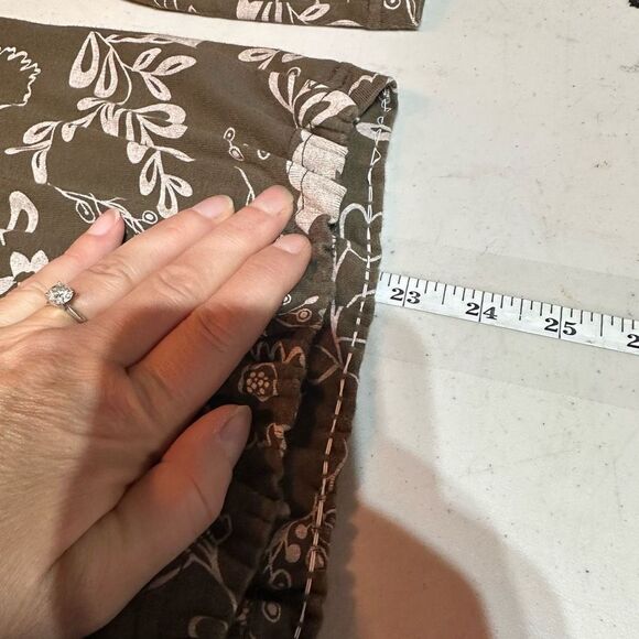 Fresh Produce Women's Floral Round‎ Neck Long Sleeve Top Blouse Brown Size Small - Picture 9 of 9